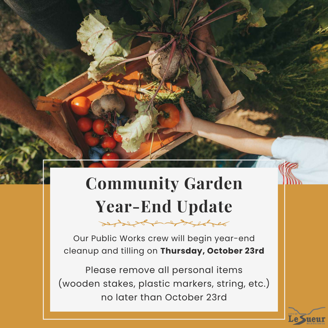 Year End Community Garden Information