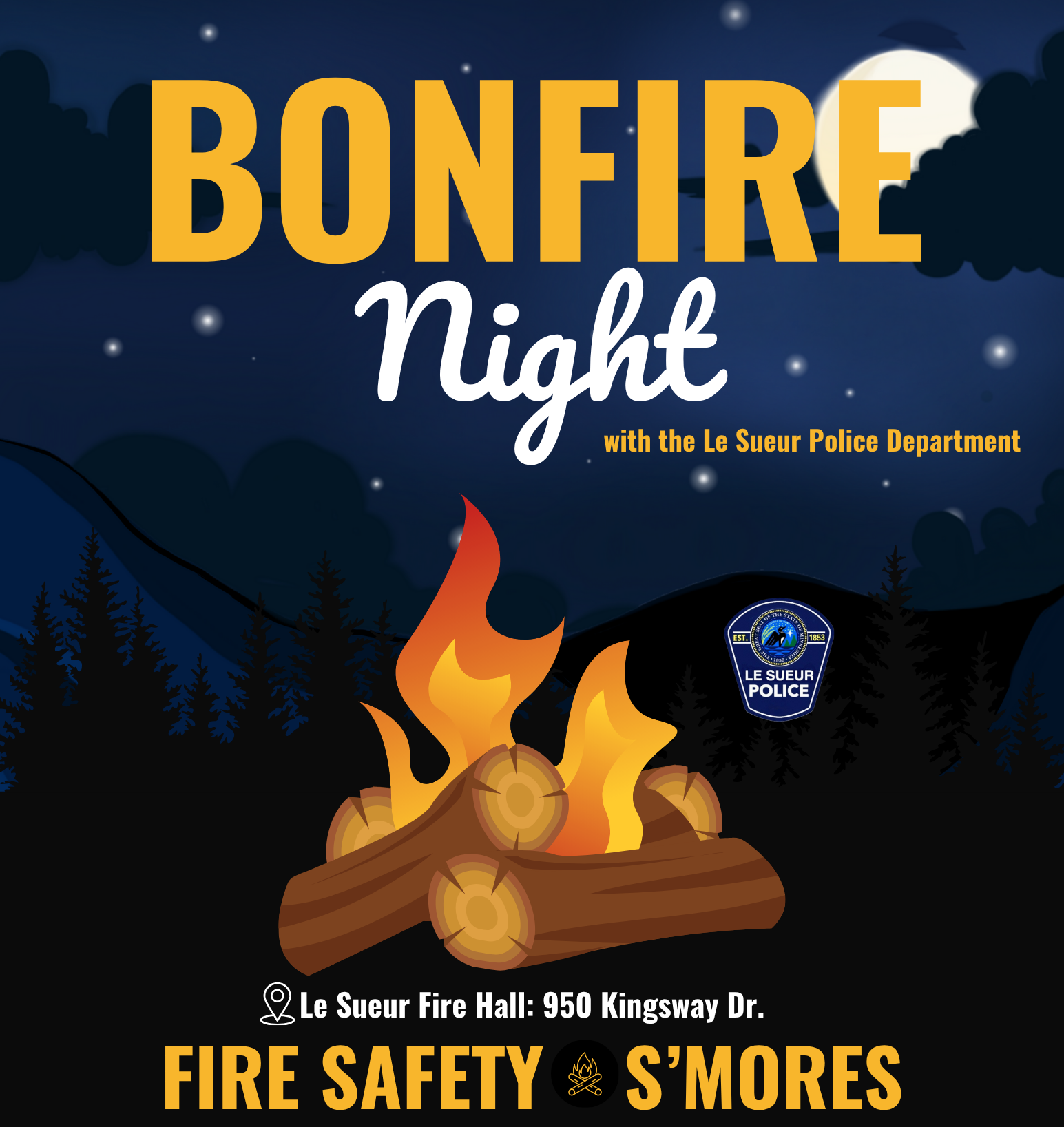 Bonfire Night with the Le Sueur Police Department